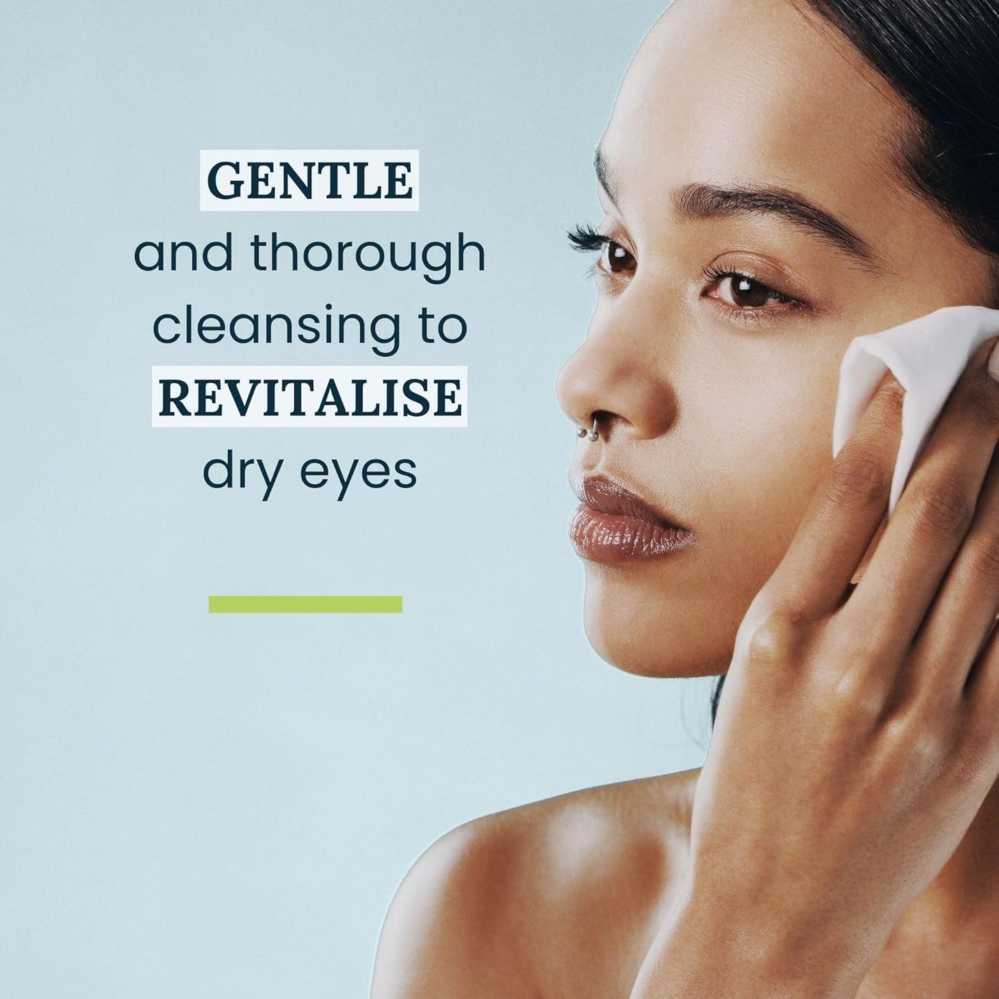 NOVEHA 120Pcs Tea Tree Oil Eyelid & Lash Wipes With Hyaluronic Acid, Green Tea & Chamomile For Blepharitis & Itchy Eyes, Individually Wrapped Eyelash Wipes, Natural Makeup Remover & Cleanser (2 Pack)