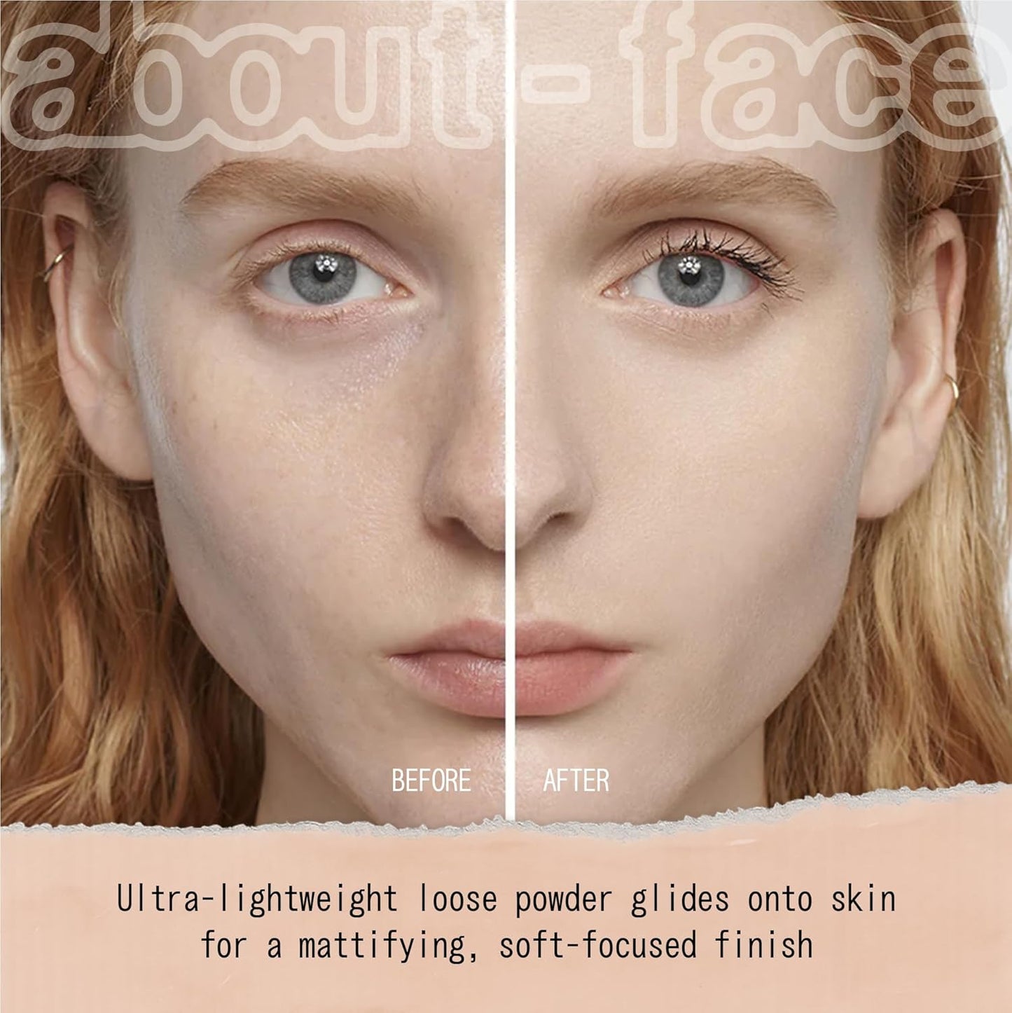 about-face Curtain Call Set & Smooth Loose Powder Bow – Lightweight, Oil-Absorbing Setting Powder with Rice Starch & Corn-Based Talc Alternative – Vegan, Cruelty-Free, – 0.35oz (Translucent)