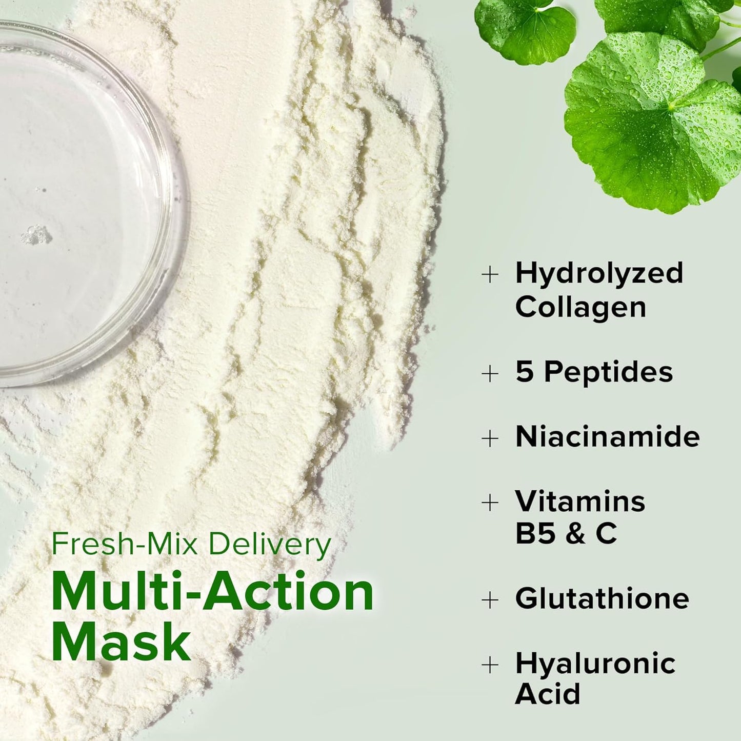 Ebanel Collagen Peptides Wash-Off Face Mask Set, 8 Pack Instant Skin Tightening and Lifting Masks, Brightening Face Mask with Niacinamide, Glutathione, Hyaluronic Acid, Vitamin C, Cica, B5, Albumen