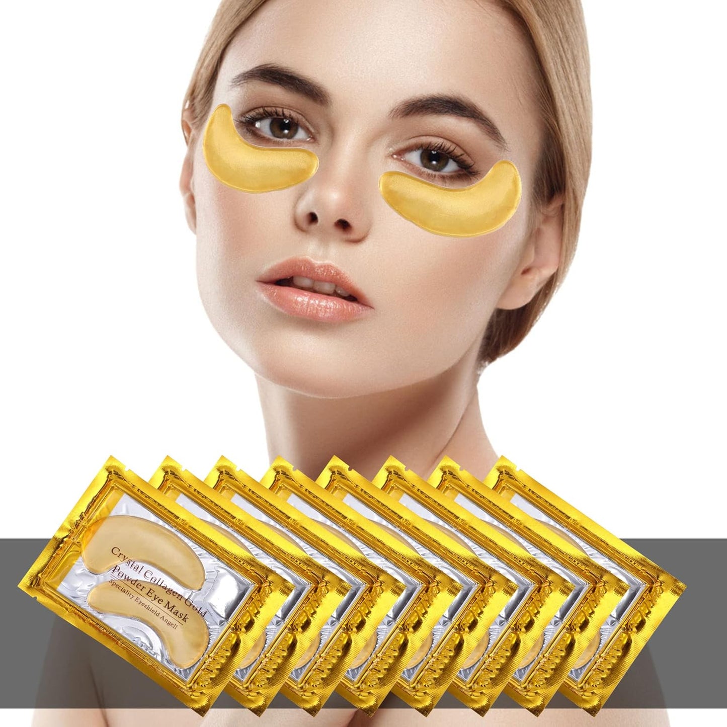 30 Pairs Eye Mask Set Collagen Crystal Eye Masks for Puffiness Eyes Treatments gel eye pads for Dark Circles, Eye Bags, Anti-Aging, Reduce Wrinkles, Firms Eye Gel Mask with Moisturer Essence