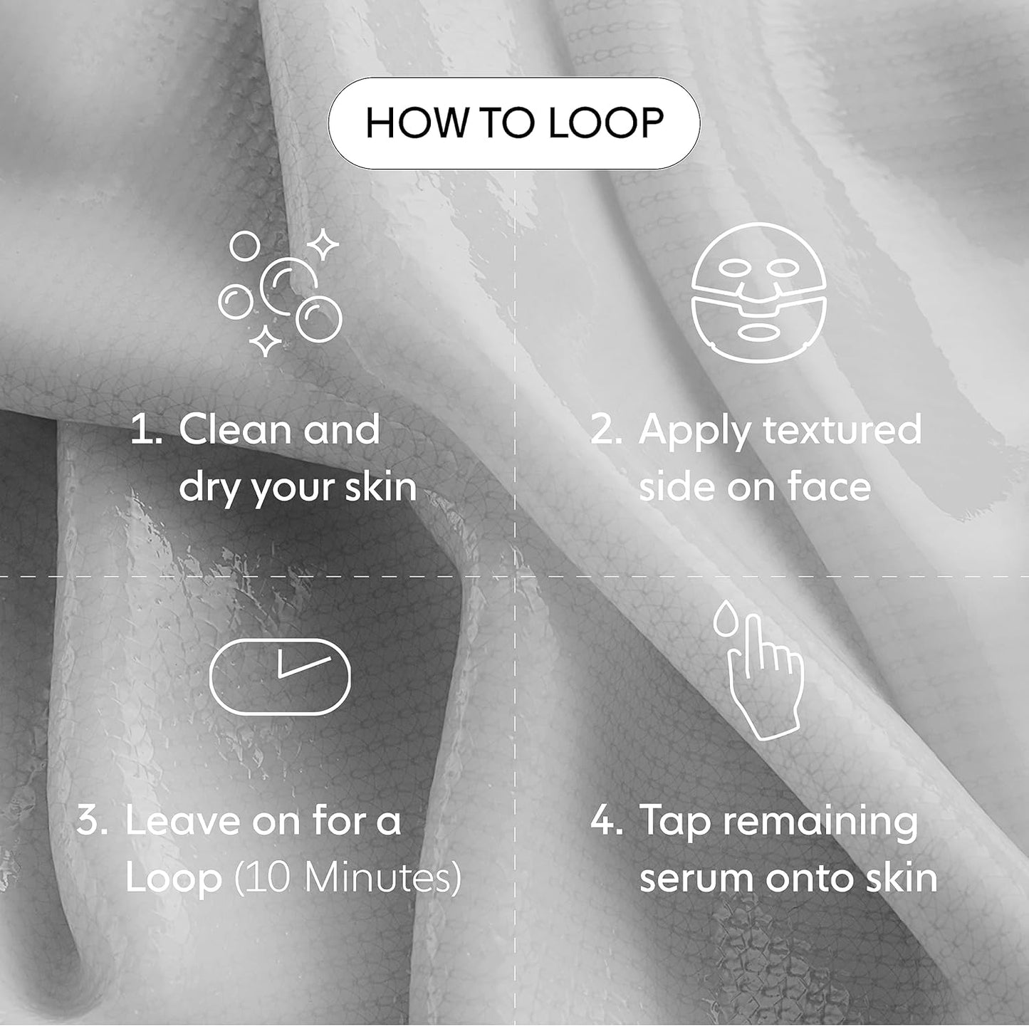 LOOPS DREAM SLEEP - Nighttime Slugging Hydrogel Facial Mask - Leaves Skin Toned, Plump, and Hydrated, and Restored - Layers Skin with Natural Oils, Vitamins, Antioxidants, and Fatty Acids - 1 pc