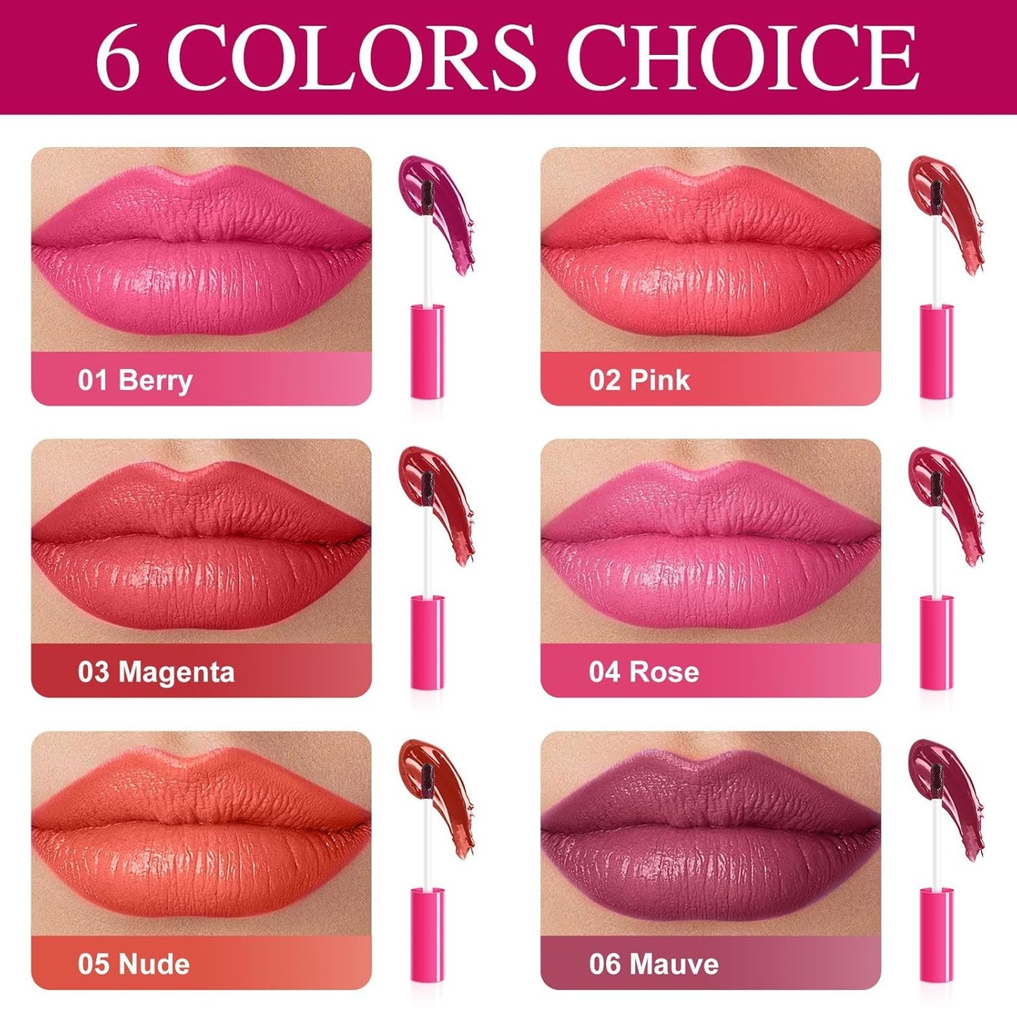 Lip Stain - Lip Stain Peel Off Long-Lasting with Matte Finish Waterproof & Transfer-Proof, Lip Liner Moisturizing & Nourishing Non-Stick Cup Highly Pigmented Color Lip Tint (02 Pink)