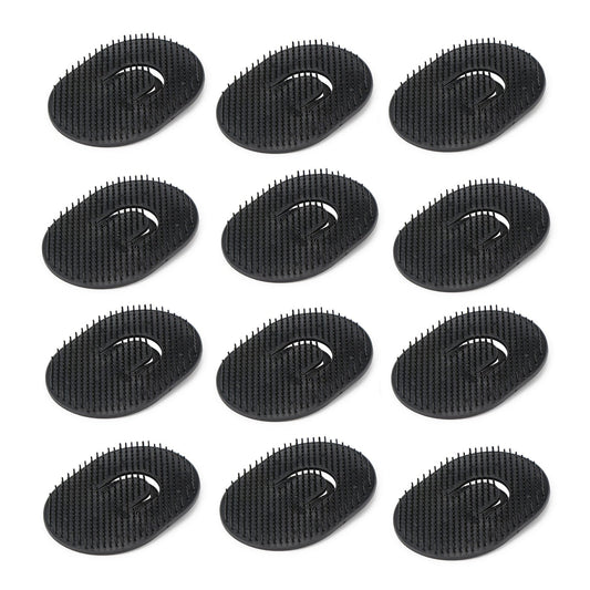 12pcs Palm Brush for Men, Segbeauty Portable Hair Brushes Plastic Beard Comb Shampoo Brushes Pocket Comb Scalp Massage Brush for Travel
