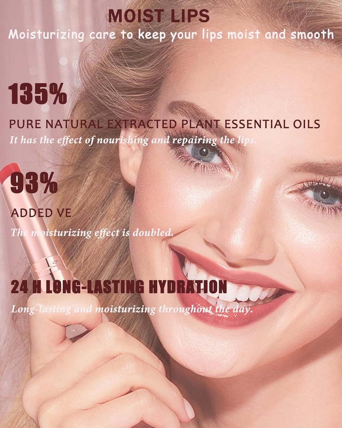 Moisturizing Lip Balm, Nude Sheer Lipstick Hydrating Clear Tinted Lip Gloss, Long Lasting Waterproof Liptint Balm Natural Non-Stick Lips Oil Stain,Glossy Lipcolor Juicy Finish for Dry Cracked Lips-01