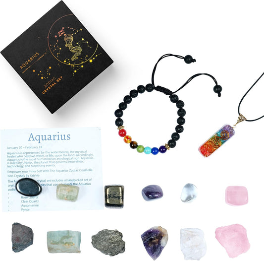 NARIBABU Virgo Birthday Gifts for Women - Virgo Crystals - Zodiac Spiritual Crystal Set - Crystal Stones Horoscope Gifts - Virgo Jewelry for Women