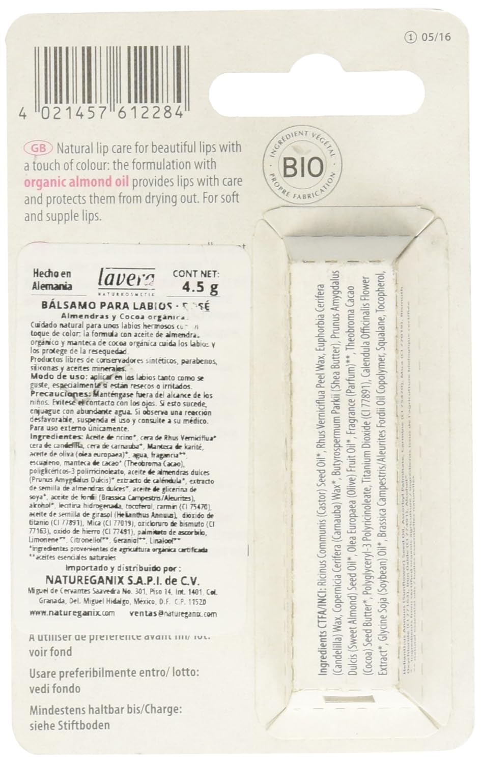 Lavera Lip Balm, Beauty and Care Rose, 0.15 Ounce