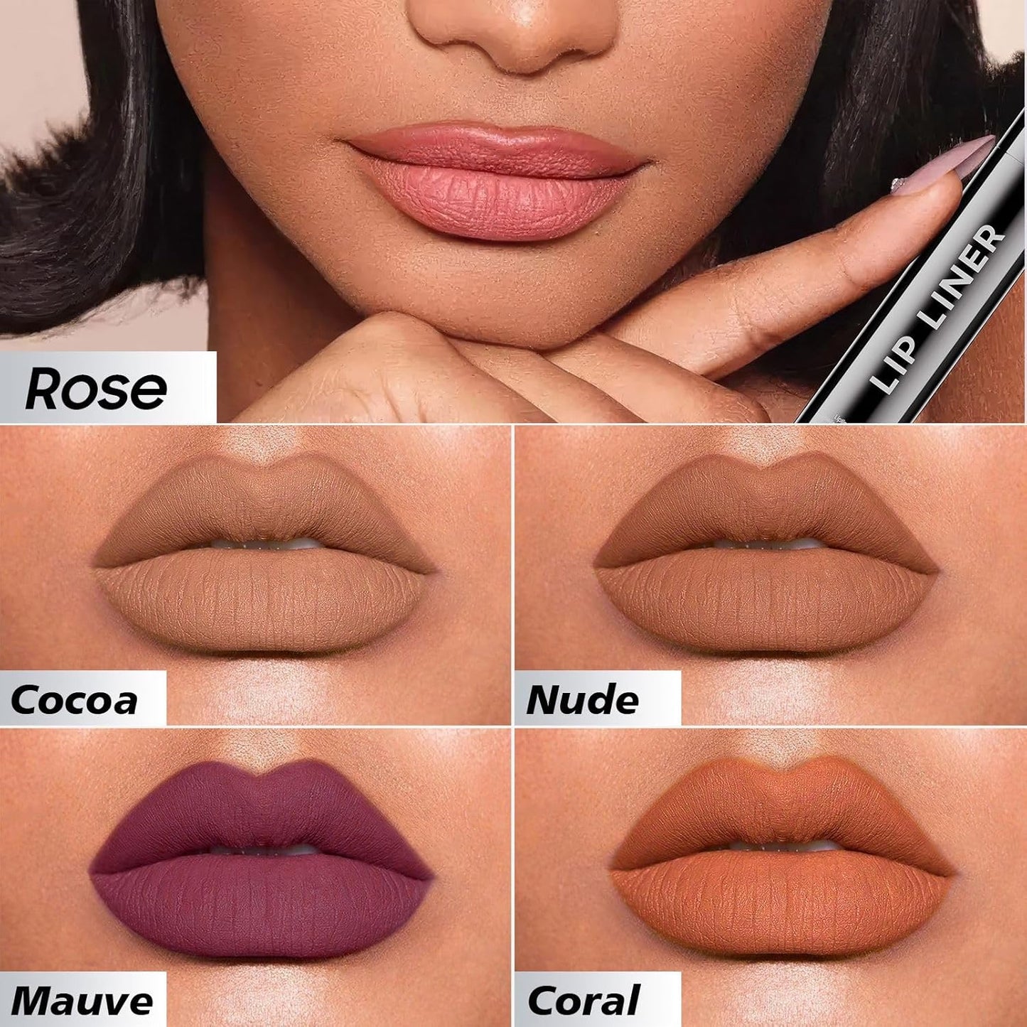 Lip Liner Stain Peel off - Waterproof & Long Lasting Peel Lip Stain Non-Stick Cup, Enhancing Complexion & Nourishing for All Skin Types, Create A Natural Lip Color (Mauve, 1 Count)