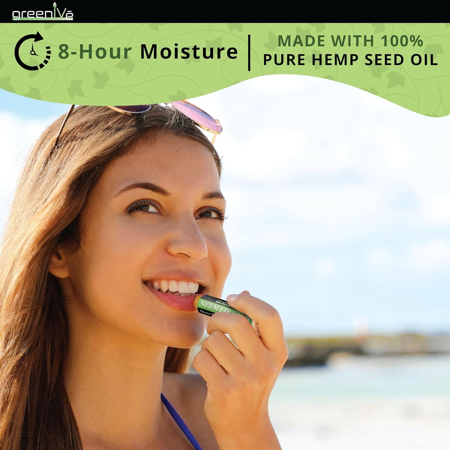 GreenIVe Neem Lip Balm, Vegan Lip Moisturizer with L-Lysine, Soothe and Soften (1)