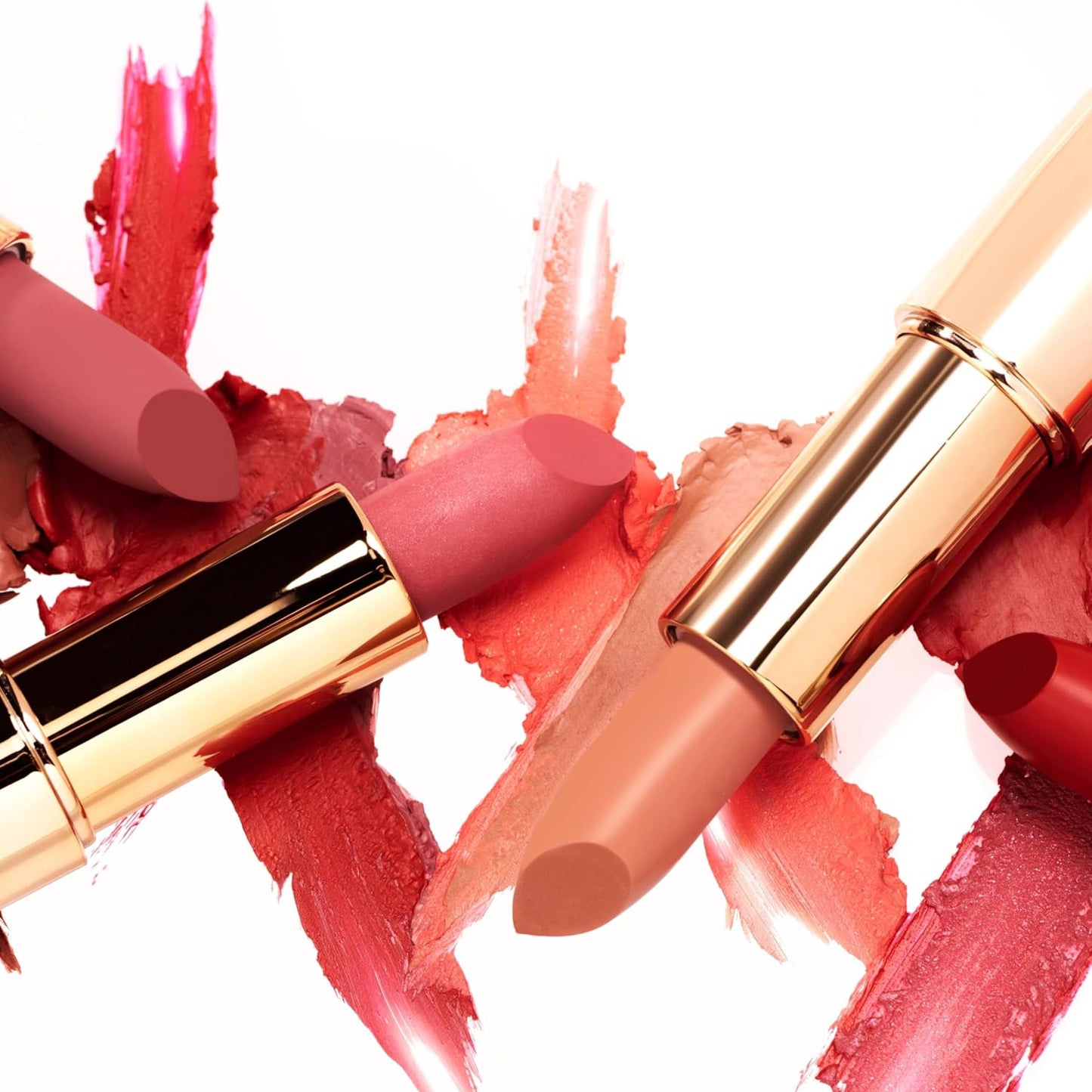 M. Asam MAGIC FINISH Duo Set – Make-Up Mousse (1.01 Fl Oz) & Lipstick Hazelnut Heaven (0.14 Oz), 4in1 Primer, Foundation, Concealer and Powder & Satin Lipstick in creamy-nutty Nude Shade