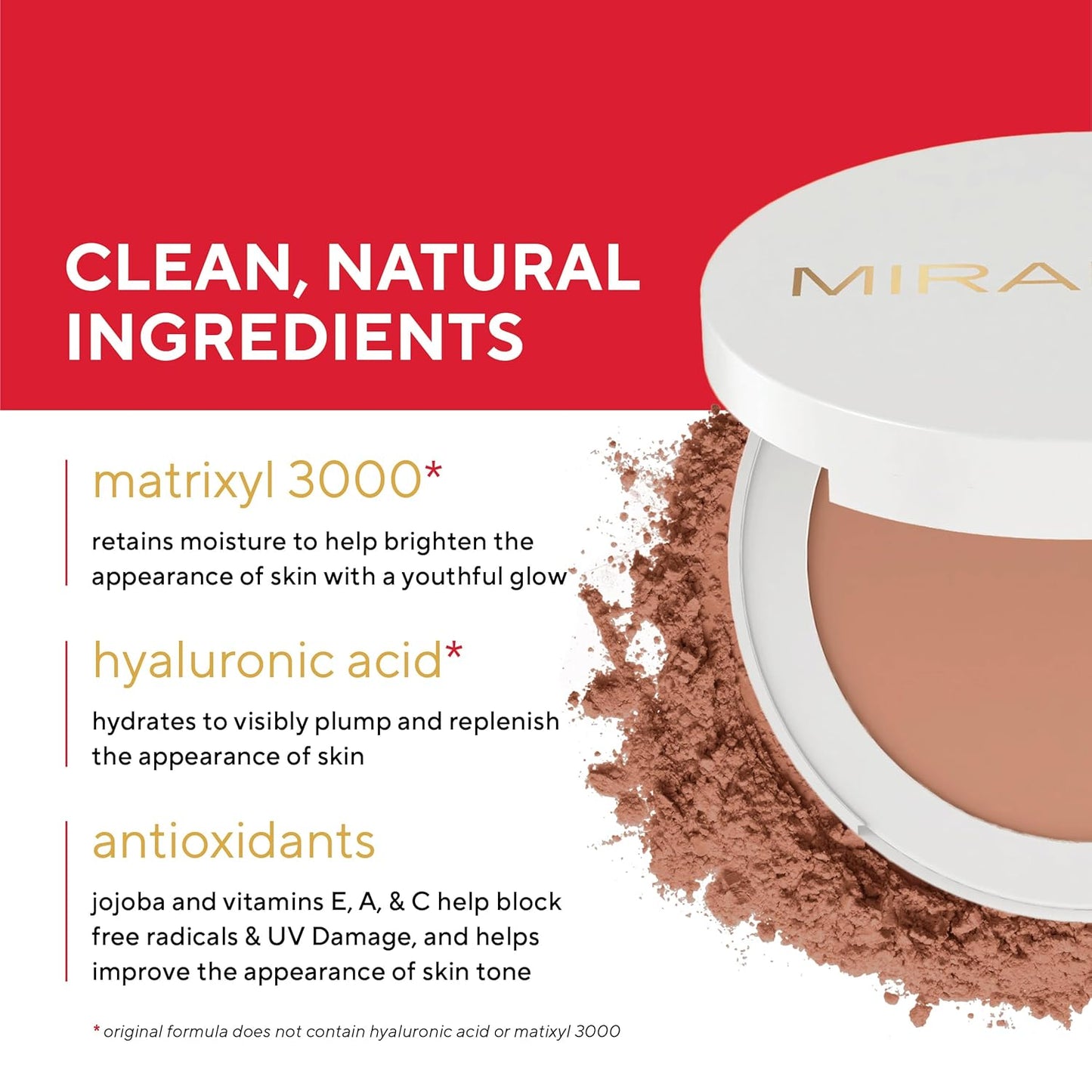 Mirabella Invincible Pure Pressed Powder Foundation - Buildable Mineral Makeup & Blurring Setting Powder for All Skin Types - HD Matte Finishing - Light L7