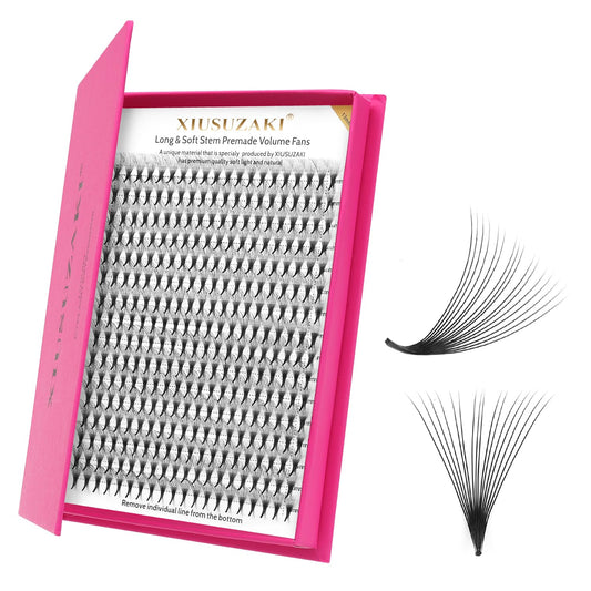 Premade Fans Eyelash Extensions 16D Volume Lash Extensions 0.03 Thickness Eyelash Extension C Curl Premade Lash Fans Mix 9-16mm Fluffy Soft Handmade Lash Fan(16D-0.03-C,9-16mm)