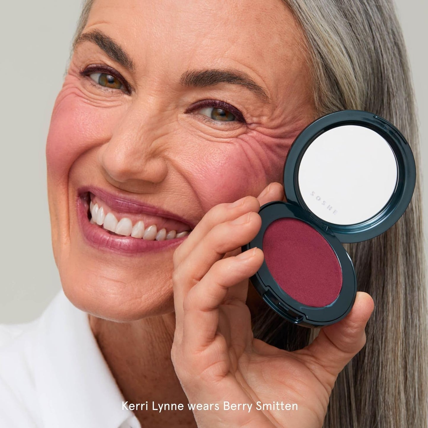 SOSHE Beauty - Blurring Pillow Blush | Featherlight, Cushiony, Cream to Powder Formula | Squalane, Cucumber Seed Extract, Ashwagandha Root | Vegan, Clean, Cruelty-Free (Berry Smitten, Rich Plum)