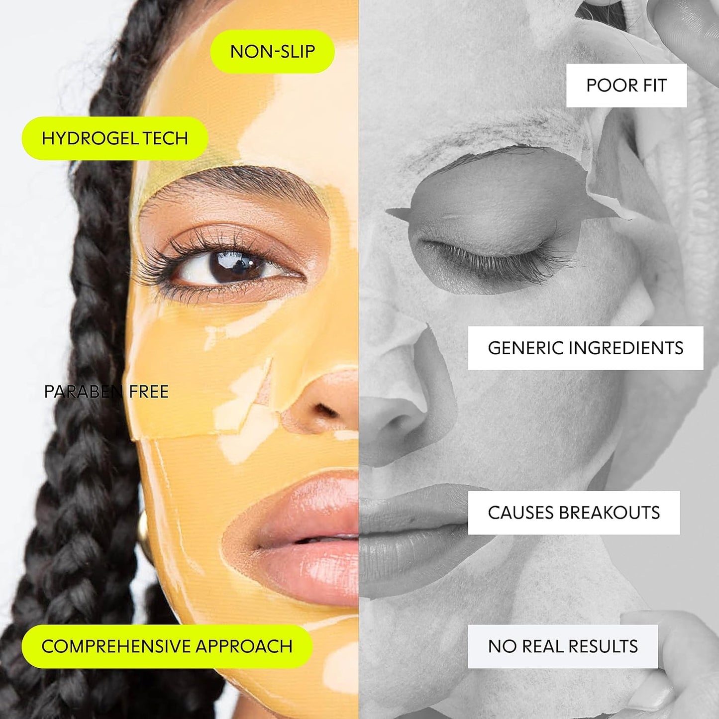 LOOPS SUNRISE SERVICE - Brightening Hydrogel Face Mask - Hydrates, Brightens, Depuffs and Wakes Up Your Complexion - Antioxidants Help Protect Against Free Radical Damage - 1 Pc