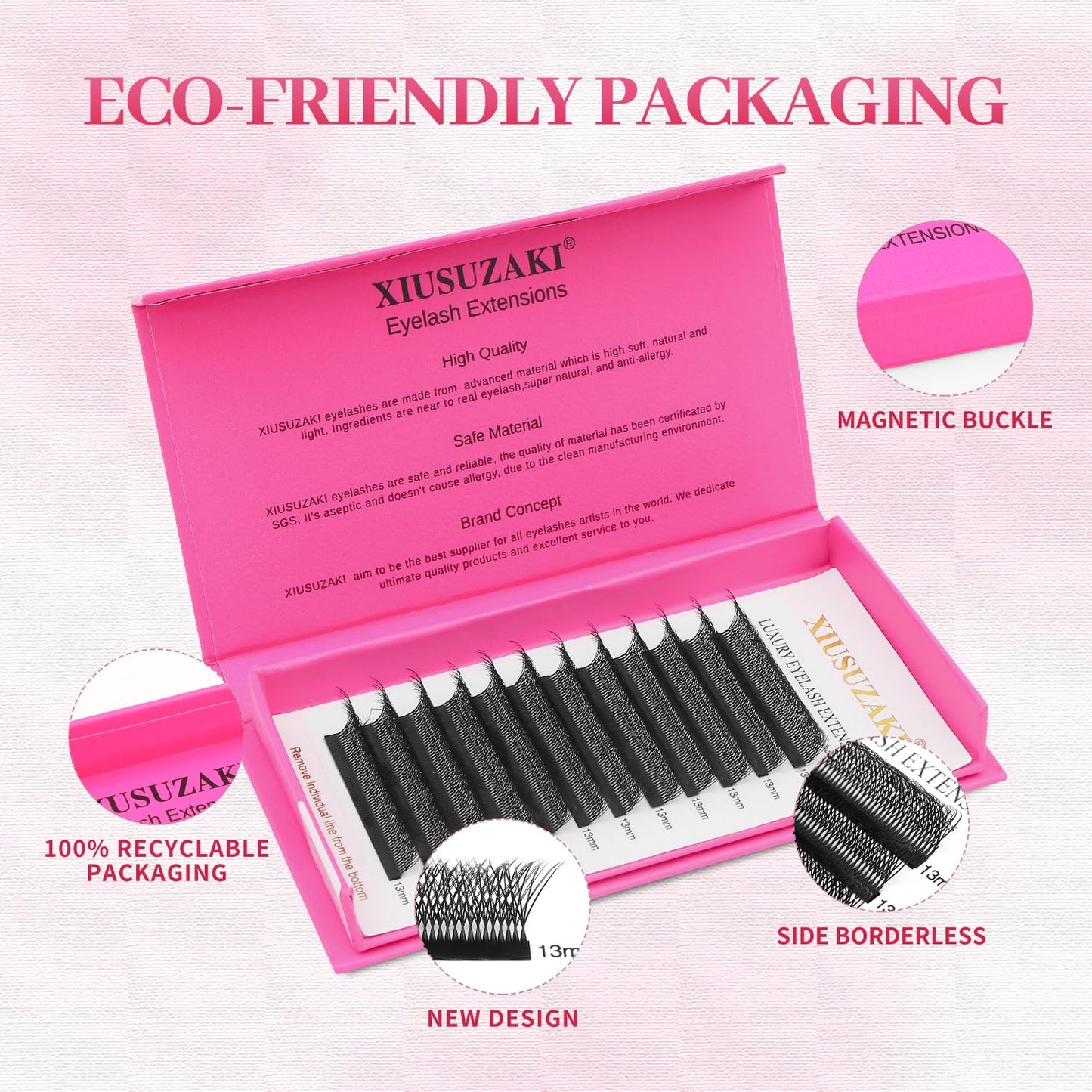 Lash Extensions Double Tips 4D Eyelash Extensions W Shape 0.07mm Thickness D Curl 10mm Premade Fans Easy Fan Volume Lashes Matte Black Crisscross(W-4D-Double Tips-0.07-D,10mm)