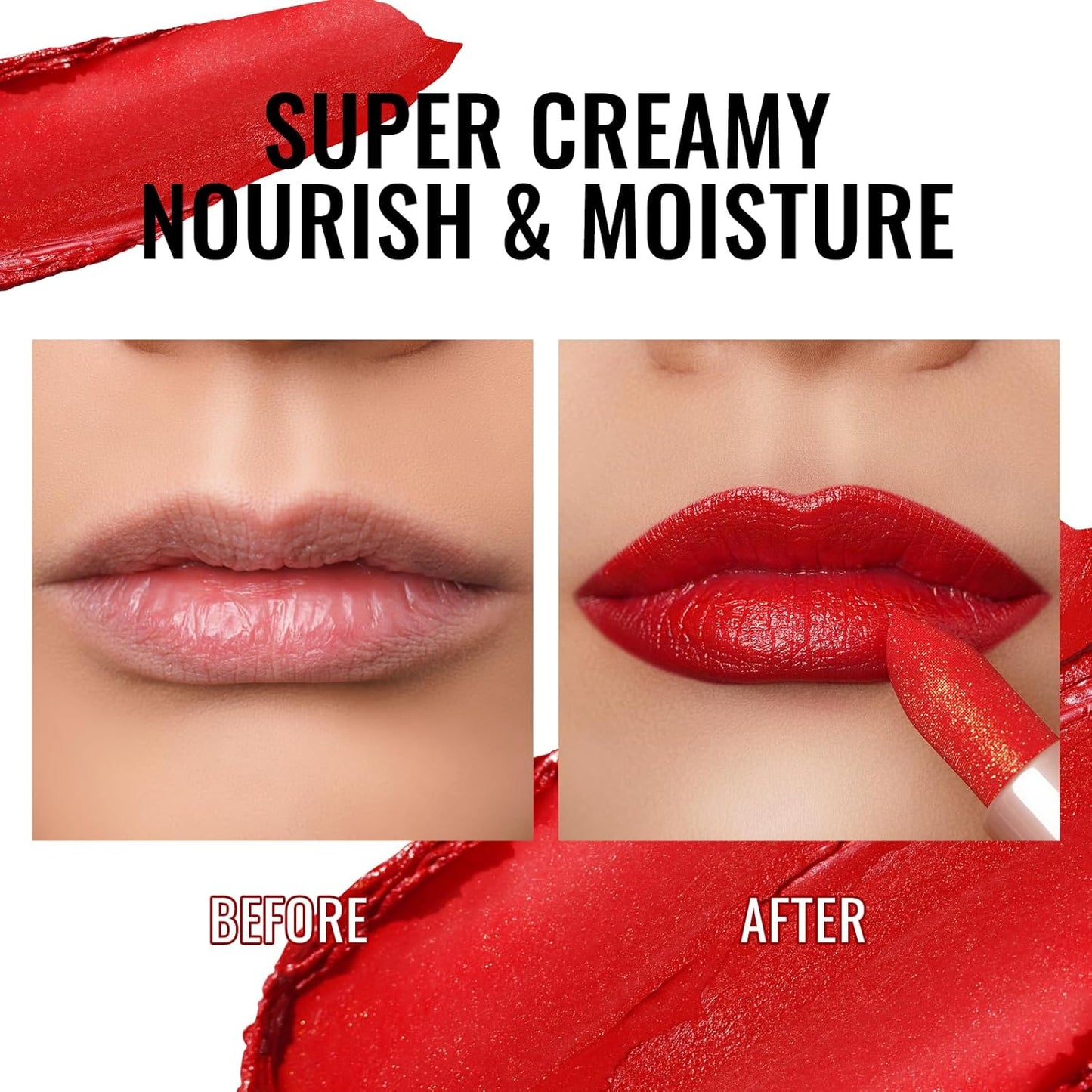 Oulac Moisturizing Coral Red Lipstick - Tinted Lip Balm Infused with Damask Rose Oil Alleviate Lips, Shiny & Lightweight Lip Makeup Vegan & Gluten Free, PG02 Red Coral