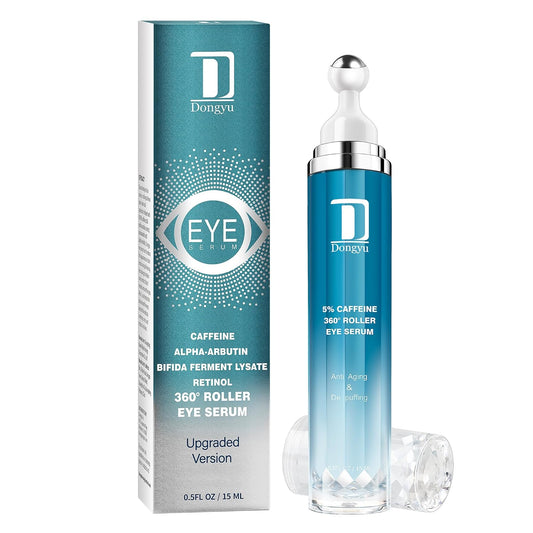 Caffeine Eye Cream for Dark Circles: Under Eye Serum for Puffiness Bags Daily Care before Dates Parties Women Men