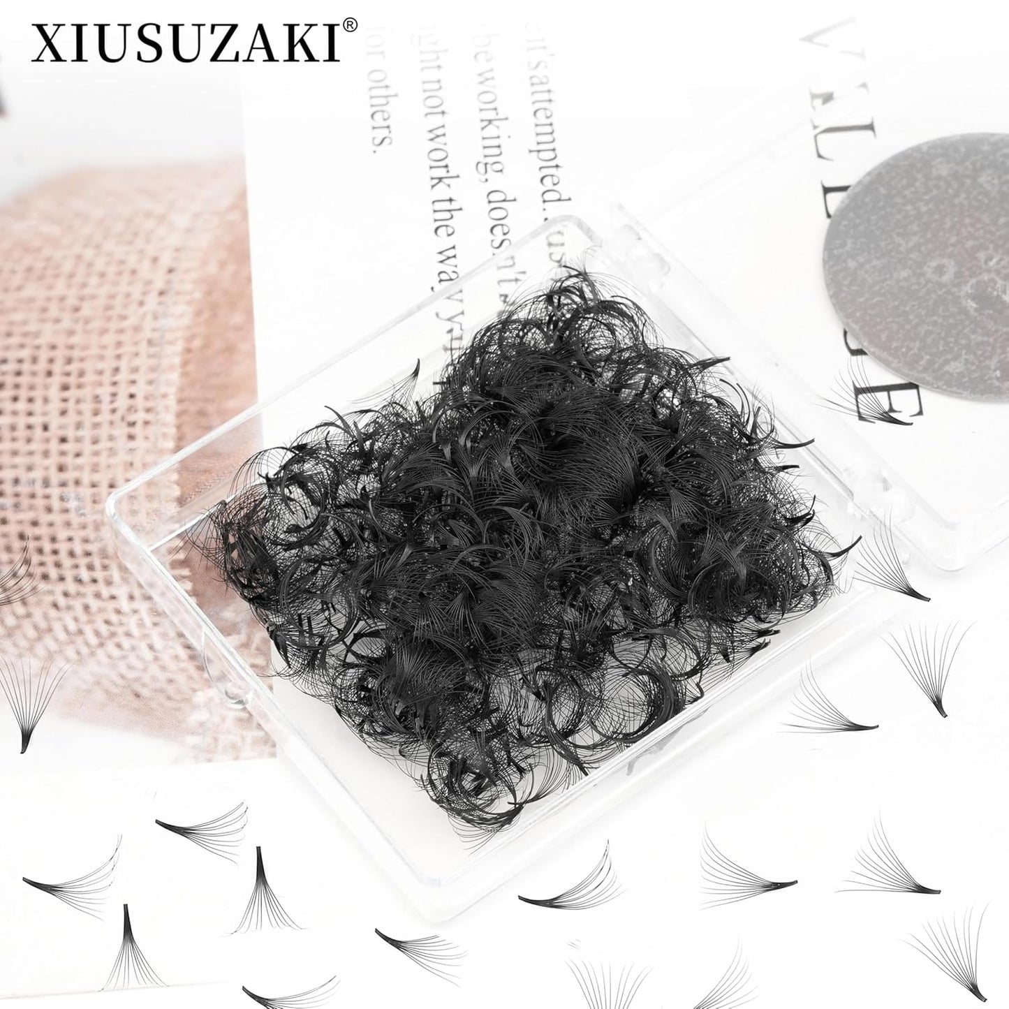 Premade Eyelash Fans - 600 Fans, 10D, 0.07mm Thick, D Curl, 9mm Fluffy, Soft Volume Lash Extensions