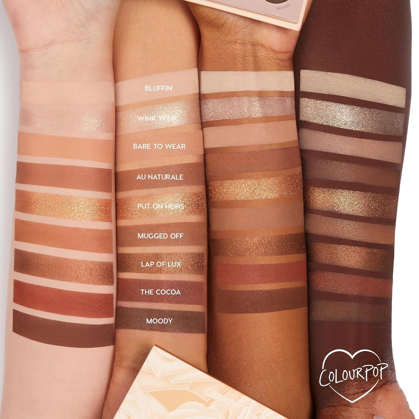Colourpop Nude Mood Eyeshadow Palette - Brown & Copper Palette with Metallic and Matte Finishes - High-Pigment Eye Makeup with a Long-Wearing Formula (0.3 oz)