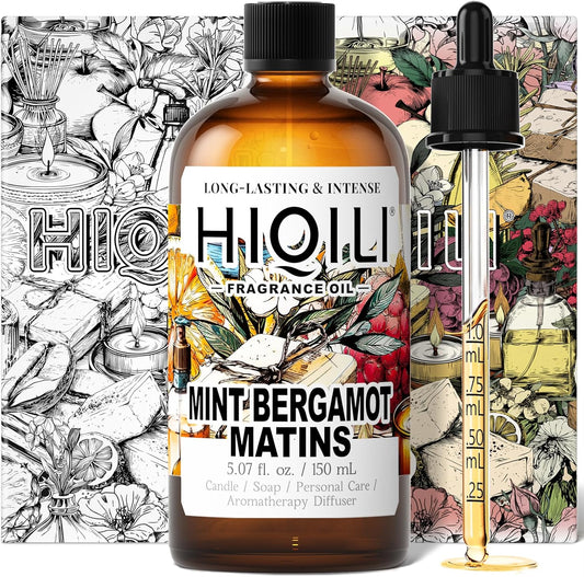HIQILI Mint Bergamot Matins Fragrance Oil - 5.07 Fl Oz