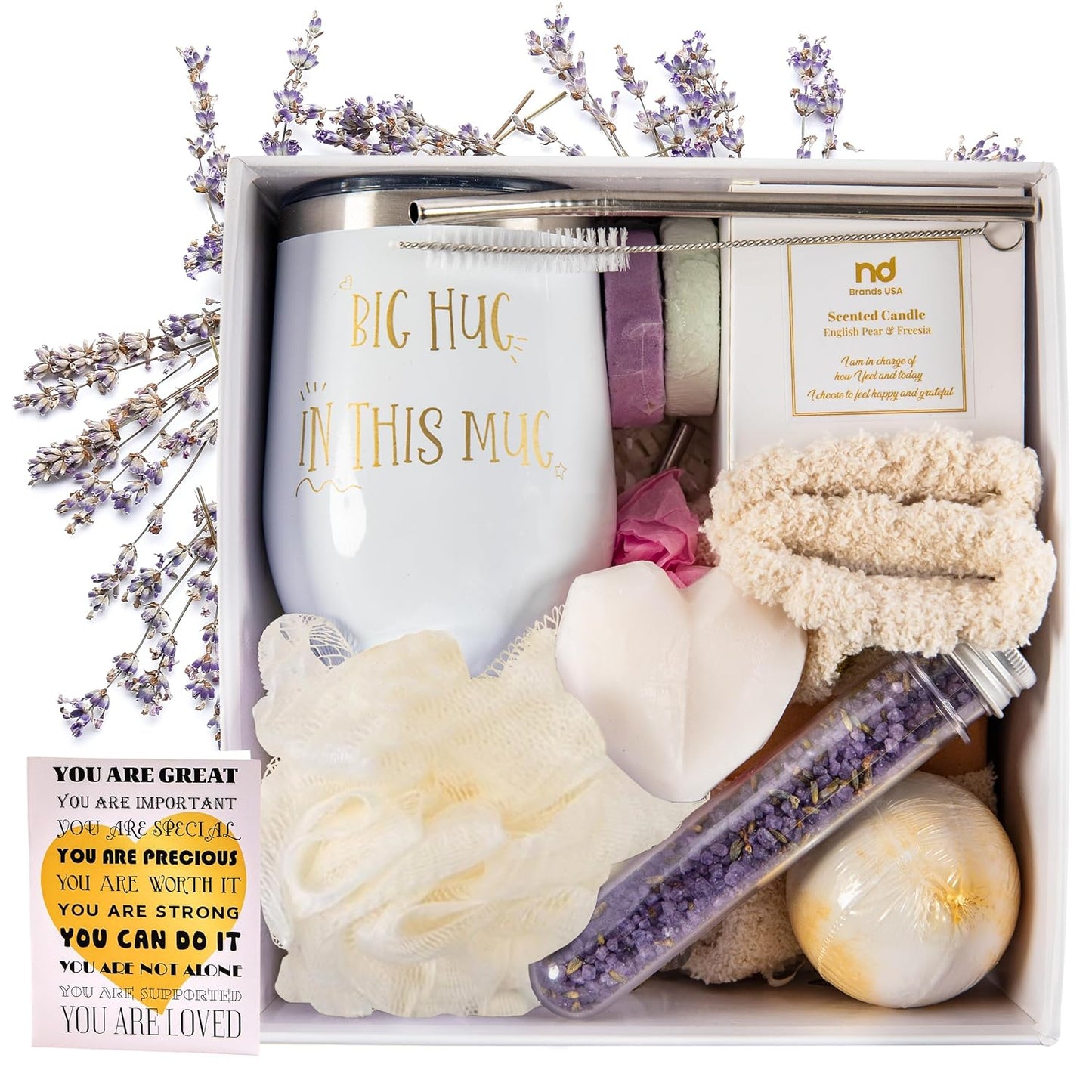 Self Care Gifts for Women, Birthday Gift Care Package, Get Well Soon Gift Basket Relaxing Spa Gift Box Thinking of You Gift Set for Sister Best Friend