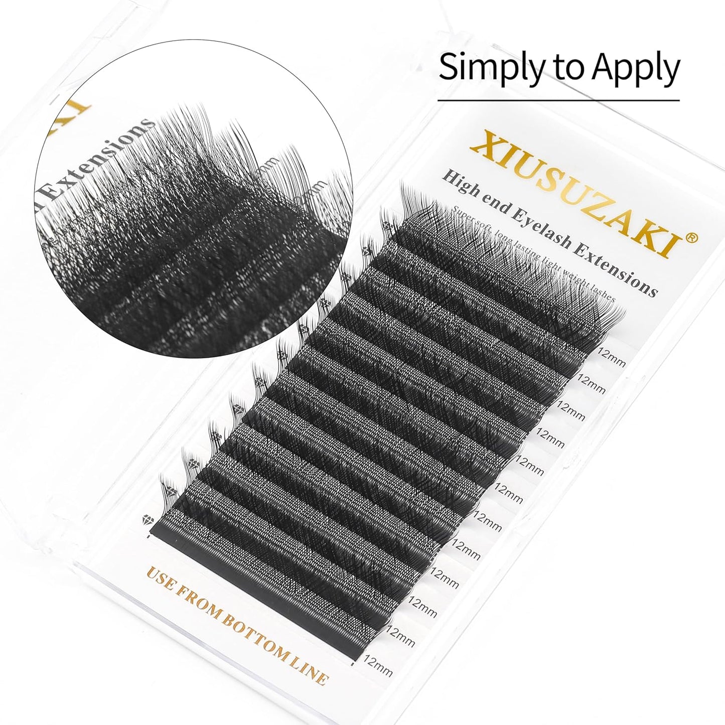 W Lash Extensions 5D Eyelash Extensions W Shape 0.07mm Thickness L Curl 11mm Premade Fans W Lashes Individual Lashes Matte Black 12 Rows False Eyelashes Volume Lashes(W-5D-0.07-L,11mm)